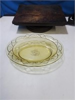 Amber oval depression glass depression glass