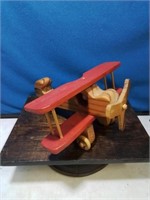 Wooden decorative airplane