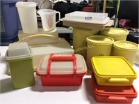 13 Pieces Of Tupperware, Good Condition