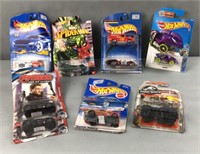 9 various hot wheels toy cars