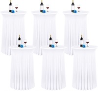 6 Packs 32x 43 Round Cocktail Table Skirt