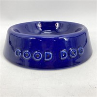 Ceramic Cobalt Dog Bowl 1996 George