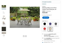 G1063  Mainstays Patio Dining Set, Tan