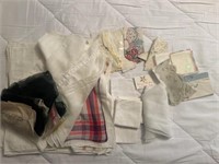 Vtg handkerchiefs and old linens