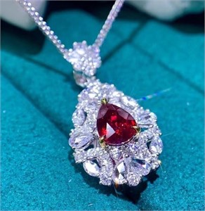 1.24ct Pigeon Blood Ruby Pendant 18k