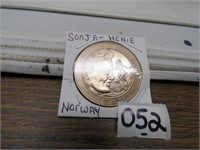 Great OLYMPIC COIN  Sonja Henie  Norway