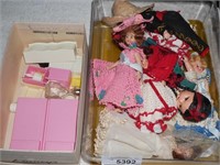 Vintage Plastic Doll Furniture, Dolls & Clothes