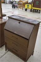 Wooden Fold Down Desk (smoke damage)
