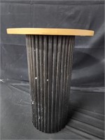 Round fluted accent table