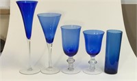 37 Pcs. Cobalt Blue Glassware