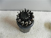 Unused 1/2" drill bit set in water proof container