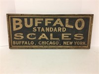 Buffalo Standard Scales wooden sign