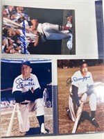 3 - 5x7 autographed Mickey Mantle Joe DiMaggio