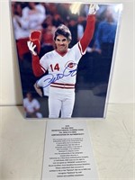 Vintage 8x10 autographed photo Pete Rose