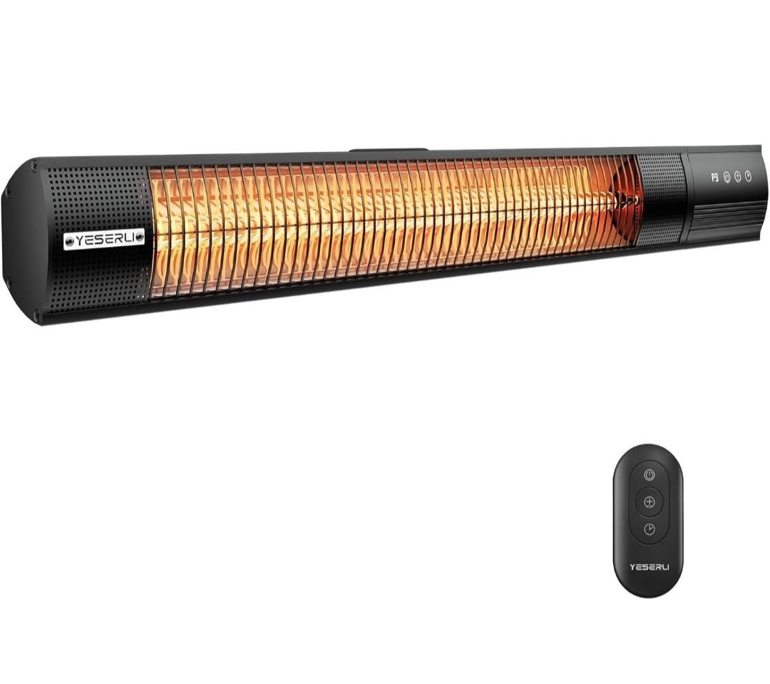 Electric Patio Heater with Remote Control 1500w