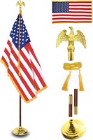 ANLEY 8 Ft Deluxe Indoor USA Flag Pole Set