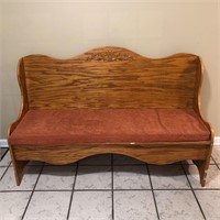 Wooden Bench Seat with Cushion