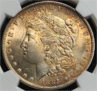 1885-O Morgan Dollar - MS63 NGC Mega Toned Morgan