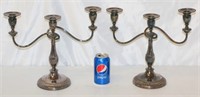 Pair Silver Plate Viners of Sheffield Candelabras