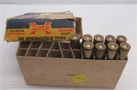 (9) Rounds of Western Super-X 30 Springfield 1906