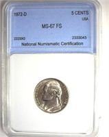 1972-D Nickel MS67 FS LISTS $3000