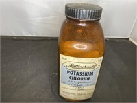 Vintage 7" Mallinckrodt Potassium Chloride Bottle