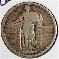 Coin 1917 Standing Liberty Quarter Rare Date!