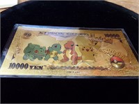 Gold Clad Pokemon-Nippon Ginko 10,000 Yen