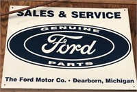 Ford sales sign, metal