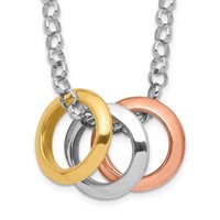 Sterling Silver- Multi Circle Charm Necklace
