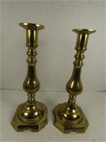 Heavy brass candlesticks