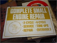 Complete Small Engine Repair Metal 2-Sided Sign