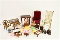 Lot of Vintage Doll and Dollhouse Furniture