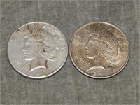 1926 S & 1922 D Peace SILVER Dollars