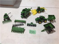 Jd tractor, combines, wagons