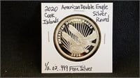 2020 Cook Islands Double Eagle Silver Round