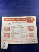 Vintage Sams Photofact Folder No 767 TVs