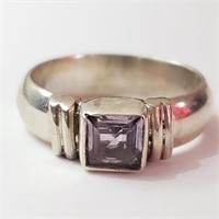 $140 Silver Amethyst Ring