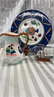 Misc. Lot of Nautical/ Fish Decorations. Mikasa