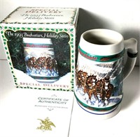 1993 Budweiser Holiday Stein Special Delivery