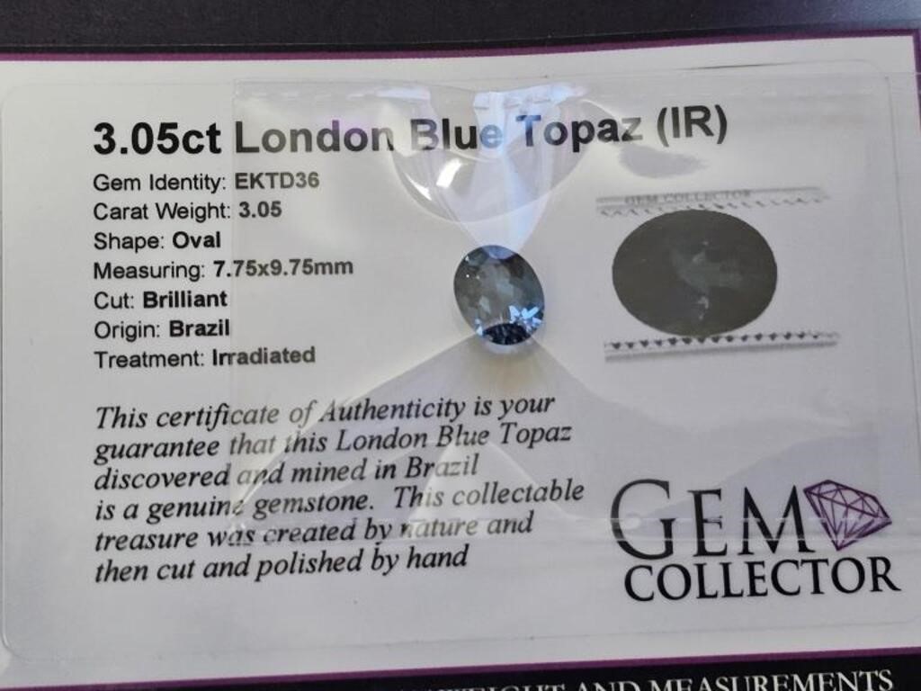 3.05ct London Blue Topaz