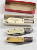 3 Barlow Pocket Knives