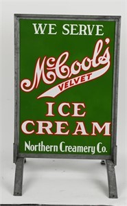 McCOOL'S VELVET ICE CREAM DSP SIGN w/ STAND