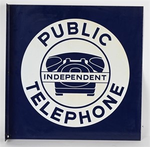 INDEPENDANT PUBLIC TELEPHONE FLANGE SIGN