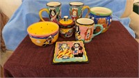 Lot of Candace Reiter Catzilla Design Kitchenware