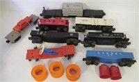 Lot that includes Lionel train cars with NY