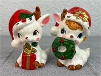 Vintage Napcoware Baby Reindeer Christmas Figures