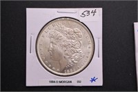 1884-O U.S Morgan Silver Dollar
