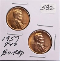 1957-P/D U.S. Cents