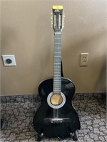 BC 6 string acoustic guitar with stand